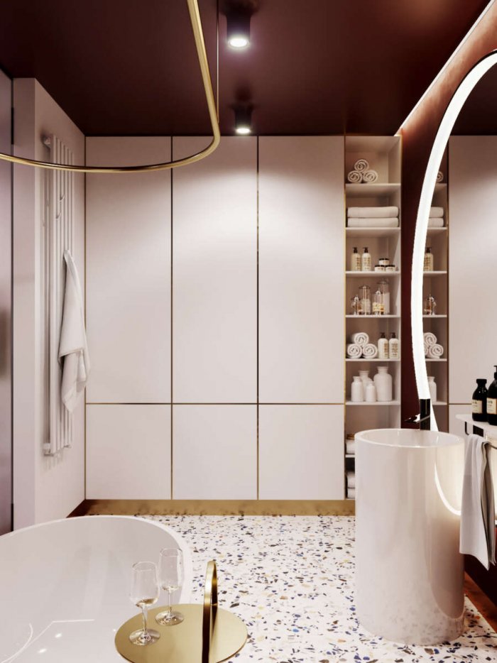 Ванная со шкафом