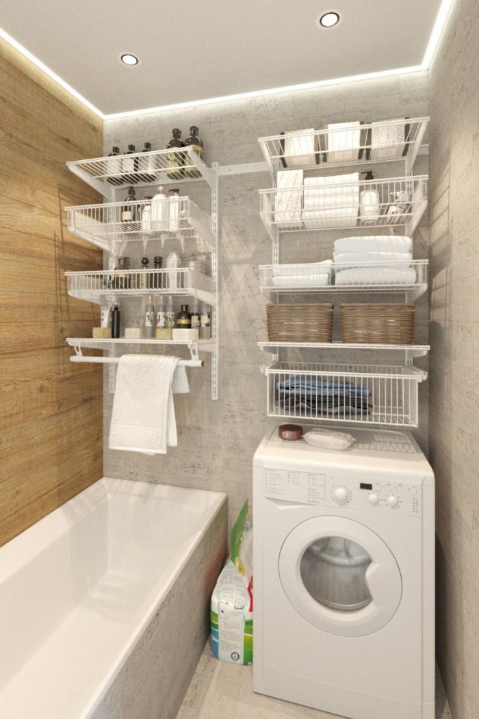 Полки для хранения в ванной