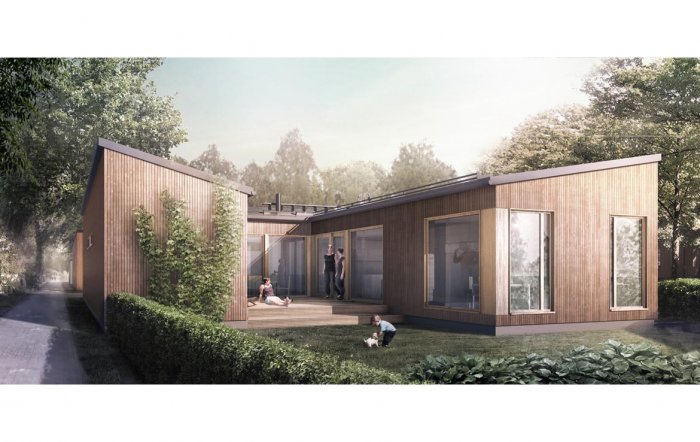 Модульный дом буквой п