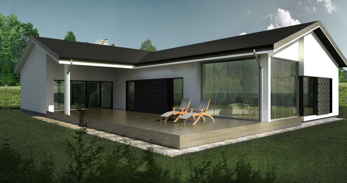 Современные проекты угловых домов