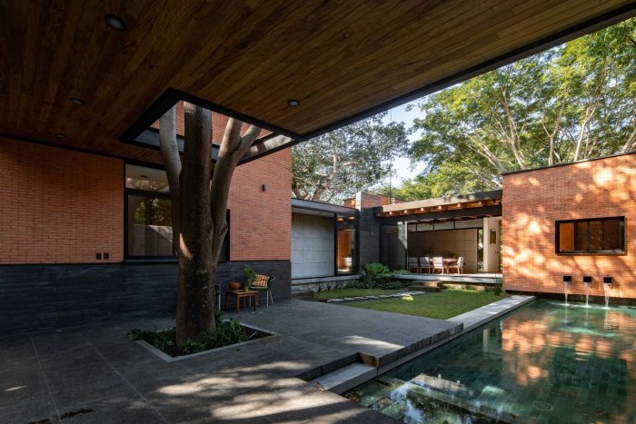 Одноэтажные дома с внутренним двориком