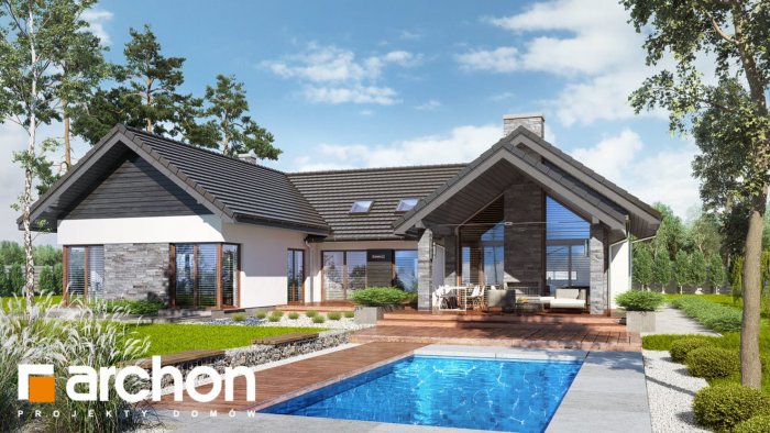 П-образный дом проект