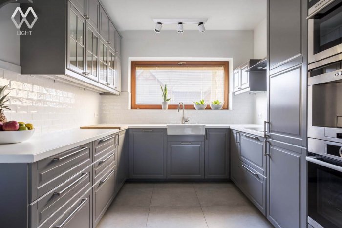 Кухня в сером цвете