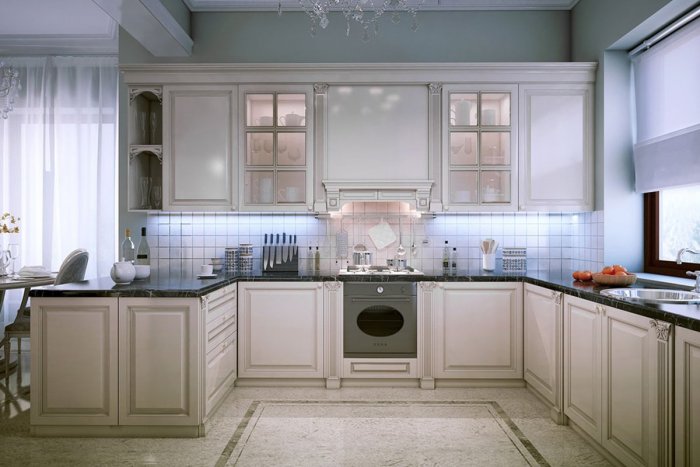 П образные кухни классика