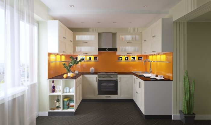 П-образная кухня