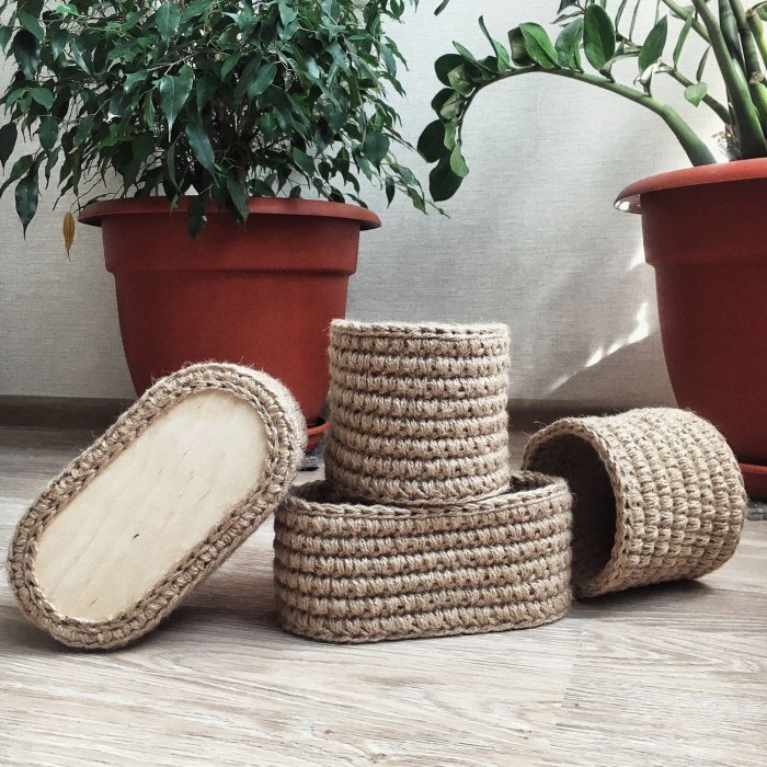 Корзина из джута