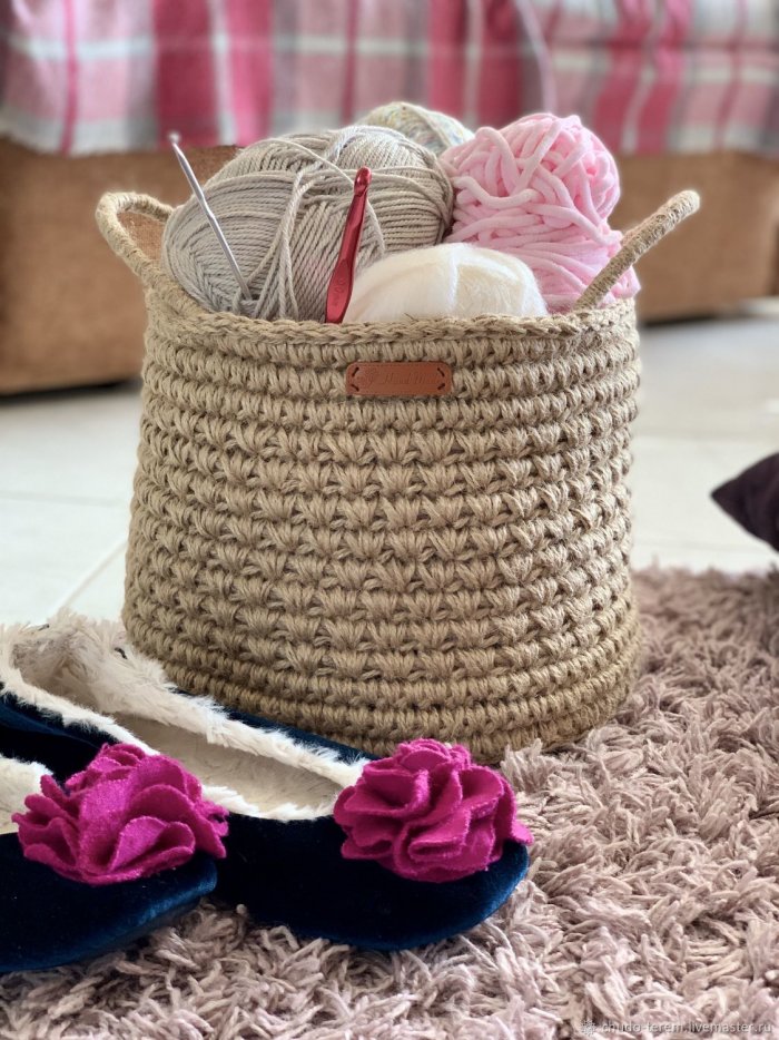 Джутовые интерьерные корзинки