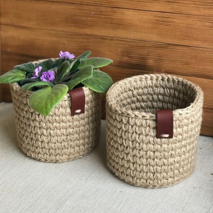 Корзина из джута