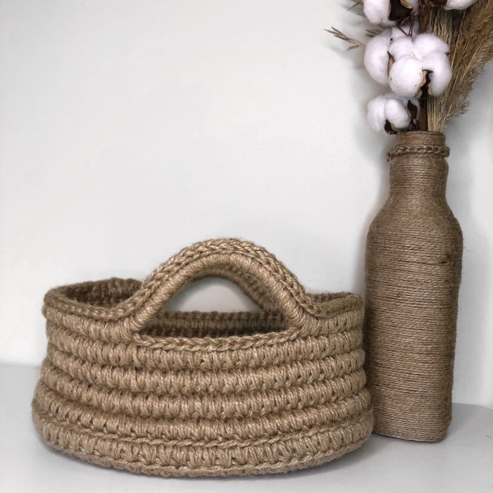 Корзины для хранения из джута