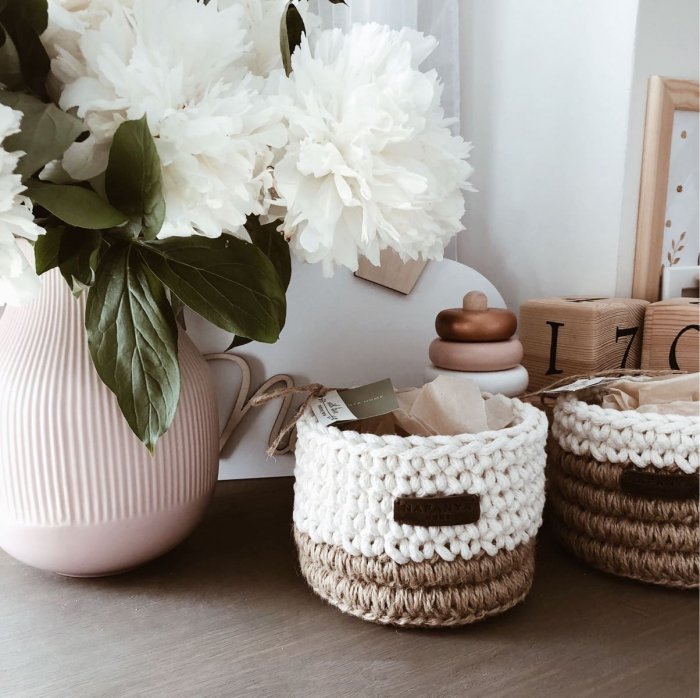 Корзинка гнездышко крючком