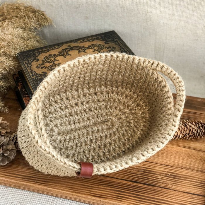 Цветочный горшок из джута