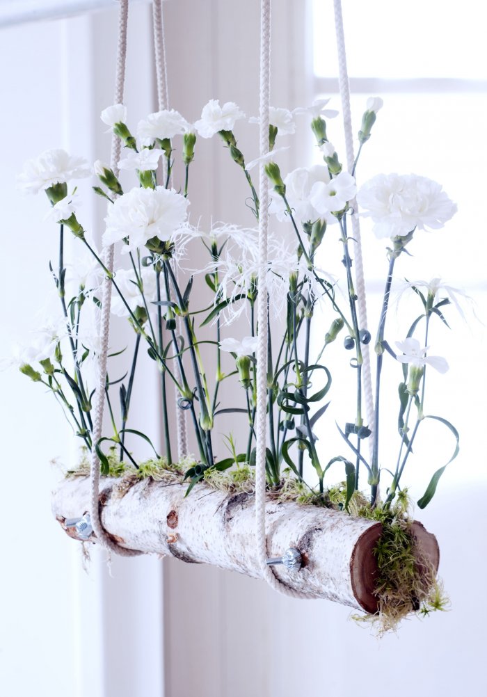 Подвесные цветочные композиции
