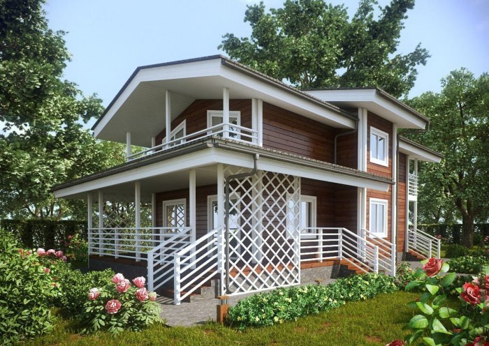 Двухэтажная дача