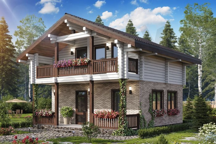Дом из клееного бруса "серебряный век"