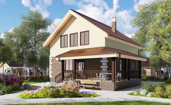 Трасса к дому из газобетона