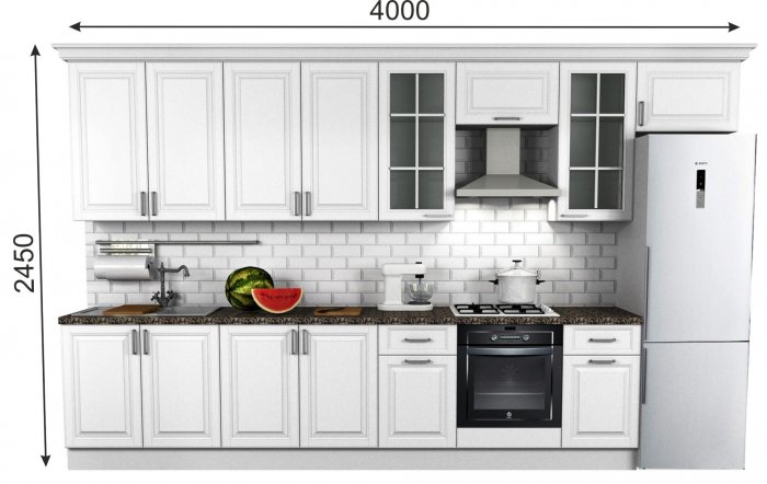 Уника фасад Белла кухня белая