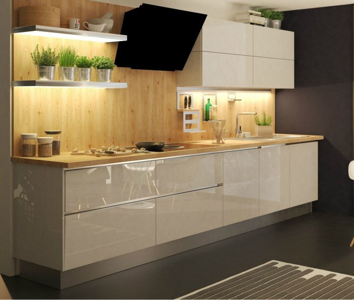 Кухонный гарнитур Фабио дуб стильные кухни