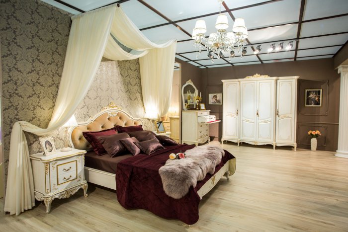 Мебель Черноземья спальня Барокко слоновая кость