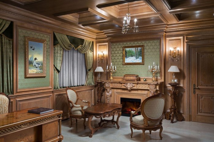 Роскошный интерьер кабинета