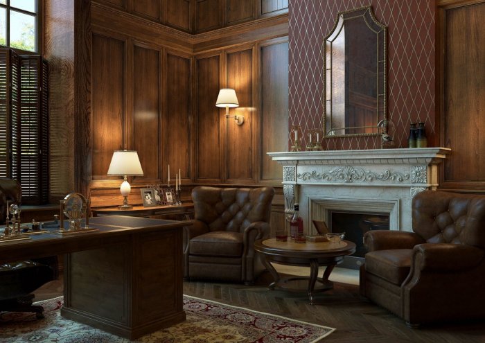 Деревянные панели в английском стиле