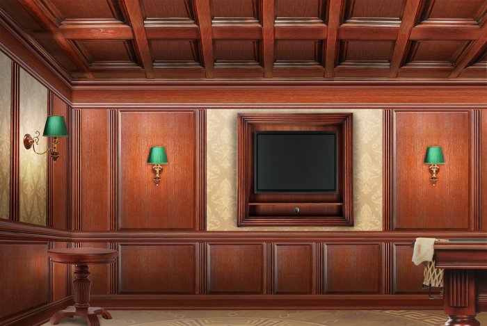 Деревянные панели в интерьере