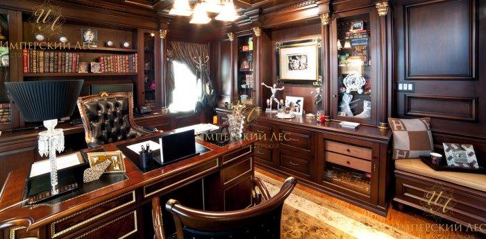 Элитная отделка деревом интерьеров