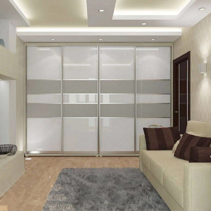 Встроенные шкафы в зале