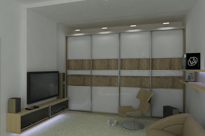 Встроенная стенка в спальню