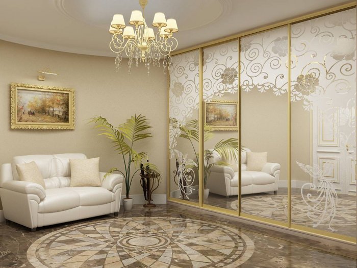 Встроенный шкаф-купе в гостиную