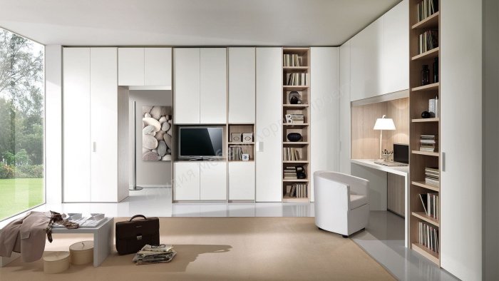 Встроенные шкафы в гостиной