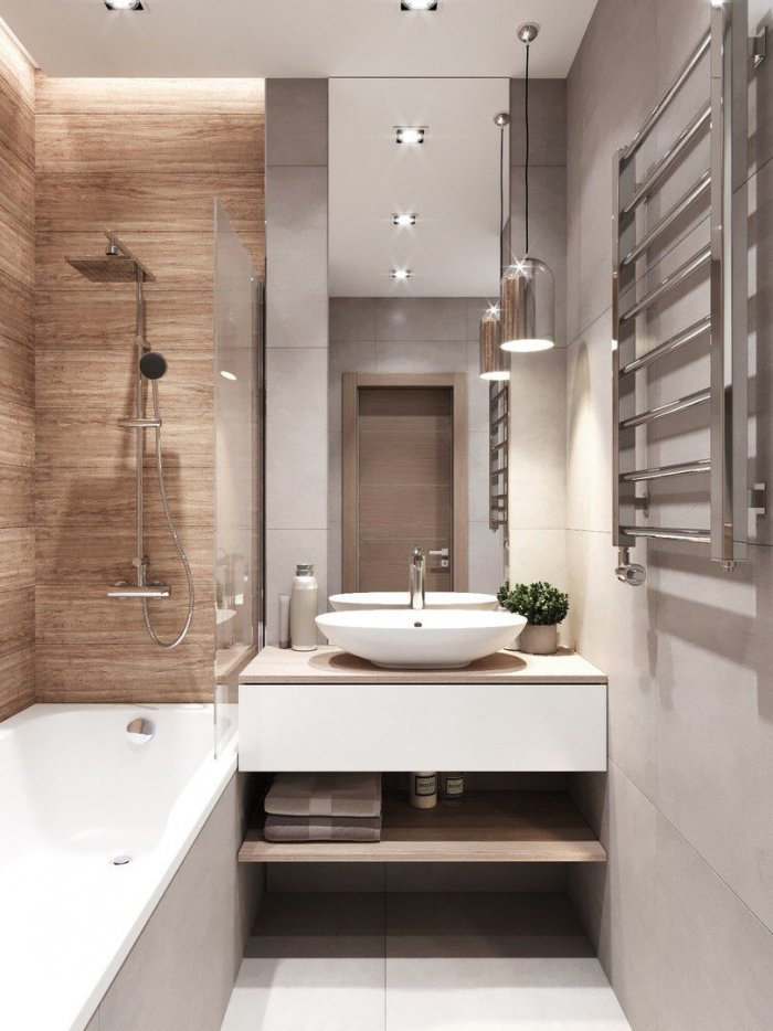 Интерьер ванной маленькой площади