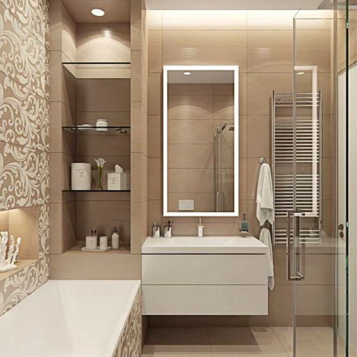 Стильная маленькая ванная комната