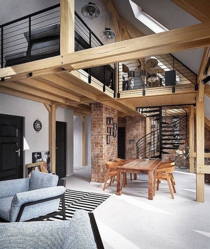 Барнхаус интерьер