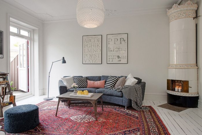 Бабушкин ковер в современном интерьере