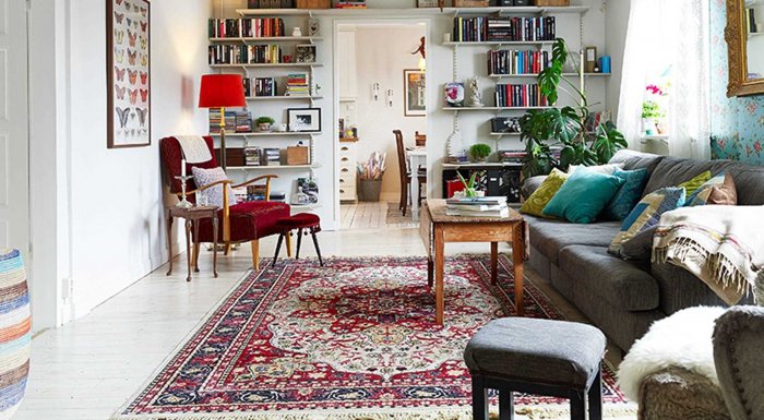 Советский ковер в скандинавском интерьере