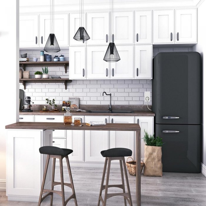 Кухня в стиле Сканди лофт