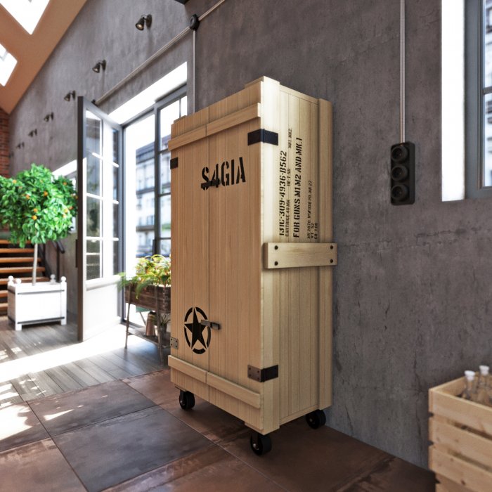 Шкаф лофт дерево