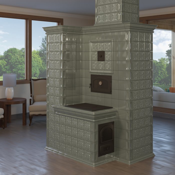 Печь голландка плитка