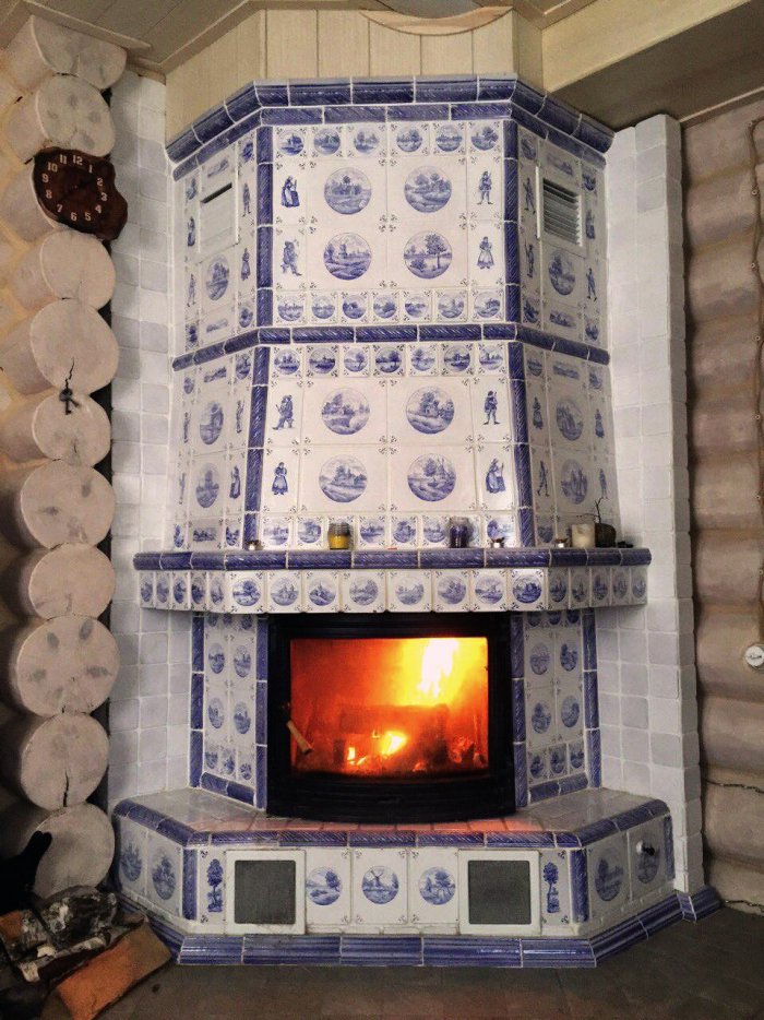 Голландская печь с изразцами