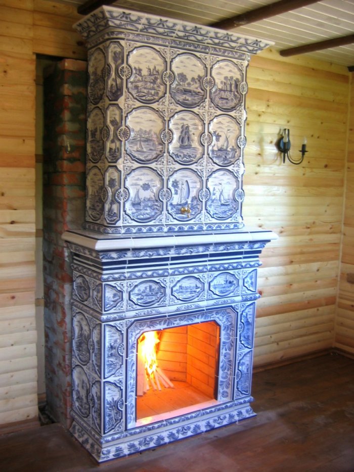 Голландская печь с изразцами