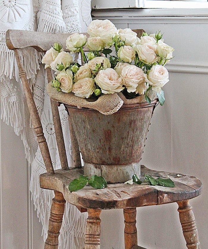 Букеты цветов в стиле шебби Шик