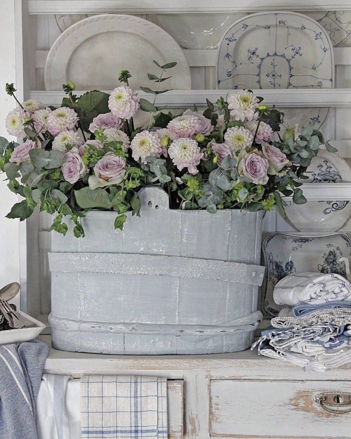 Цветочные композиции в стиле шебби Шик