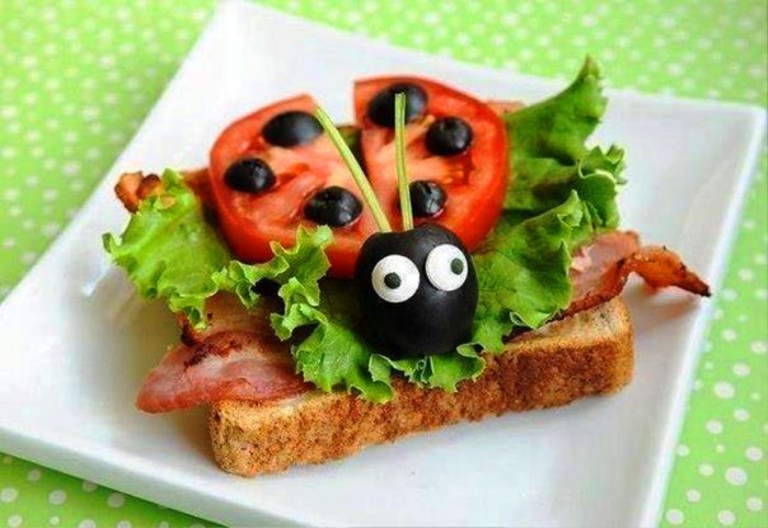 Бутерброды с кр.рыбой Божья коровка