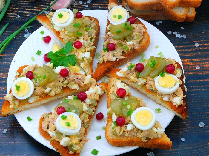 Красивые бутерброды с сыром