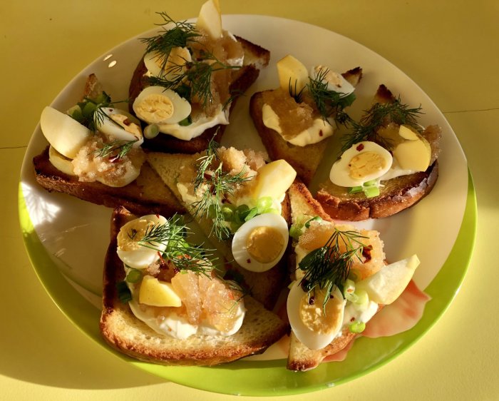 Канапе с творожным сыром