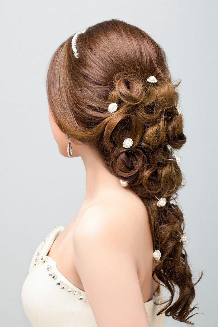 Свадебные прически на длинные волосы