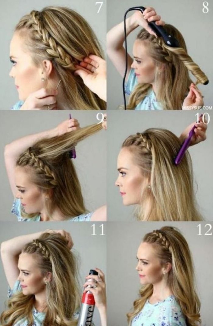 Причёски на прямые распущенные волосы