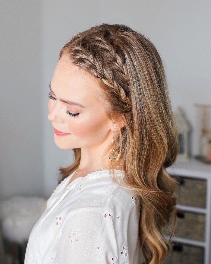 Ободок с челкой