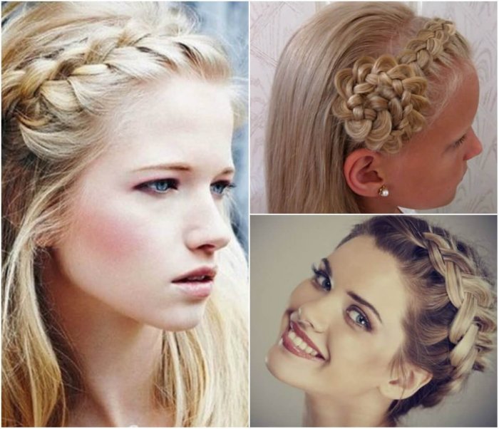 Коса на распущенных волосах