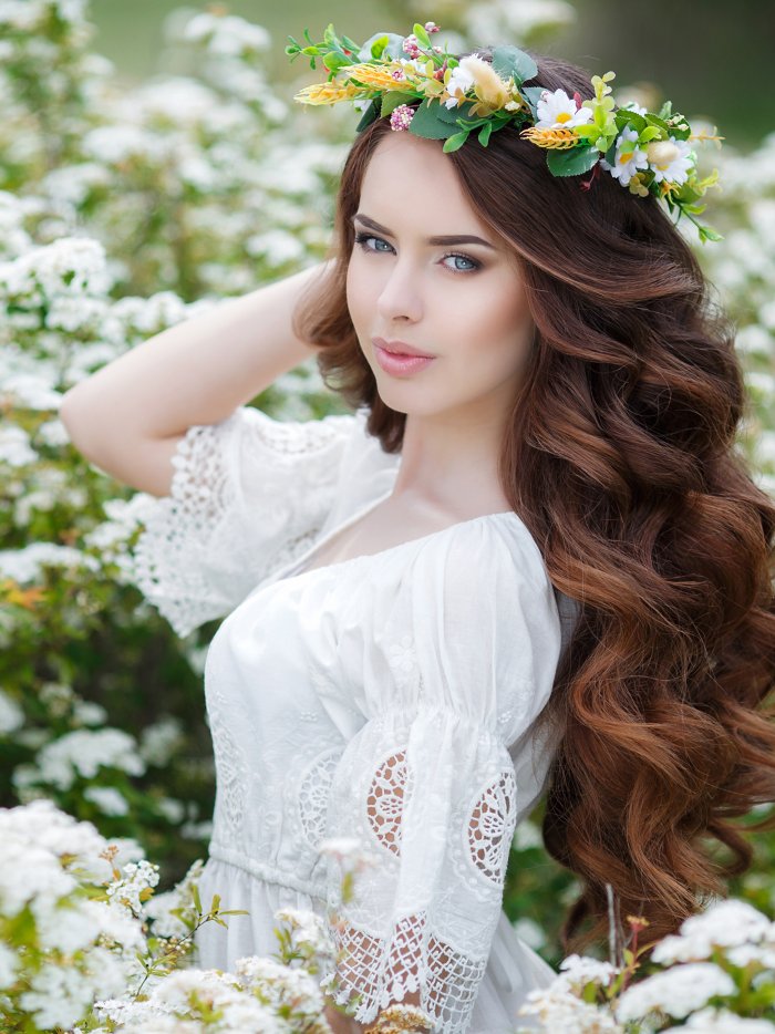 Прическа н адлиныне волосы